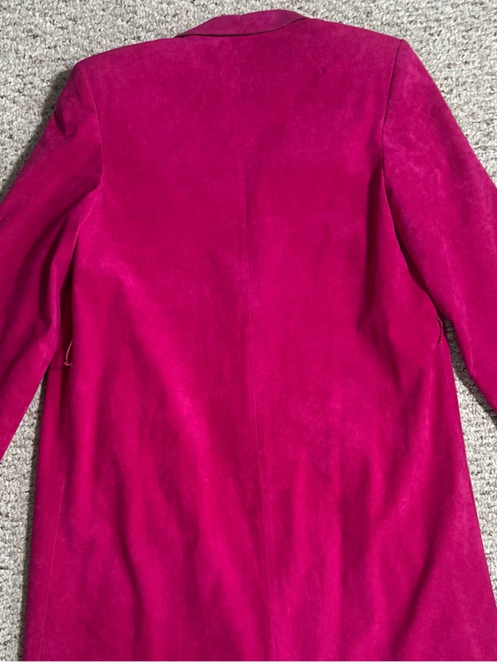Vintage Adolph Schuman for Lilli Ann Trench Jacket Fuchsia Size 10 - Picture 3 of 8